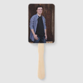 卒業ファン素朴ウッド男性の写真 ハンドファン (裏面)