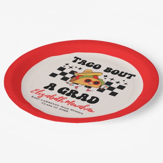卒業フィエスタタコAグレード ペーパープレート (アングル)