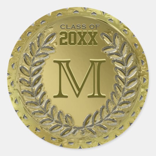 卒業フェイク金箔の外観 ラウンドシール (正面)