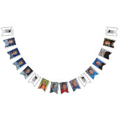 卒業フォトコラージュクラスのブラックシルバー バンティングフラッグ (全)