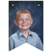 卒業フォトコラージュクラスのブラックシルバー バンティングフラッグ (第2の旗)