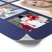 卒業フォトコラージュCLASS OF Navy Blue ポスター (角)