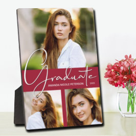 卒業フォトコラージュonクリムゾン フォトプラーク