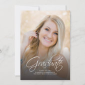 卒業フォトスクリプトモダンGrad 2025パーティー 招待状 (正面)