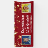 卒業フォトブラシスクリプト星赤 横断幕 (縦)