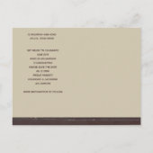 卒業フォトページの日付の保存素朴ヴィンテージ インビテーションポストカード (裏面)