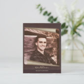 卒業フォトページの日付の保存素朴ヴィンテージ インビテーションポストカード (スタンド正面)