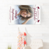 卒業フォトマルーンおめでとうGrad Script 横断幕 (インサイチュ)