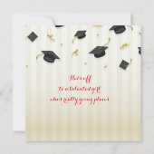 卒業フォトモルタルボードモノグラム文字 案内状 (裏面)