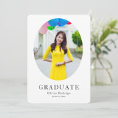 卒業フォーマルパーティー招待状 | はっきりした&エレガント 招待状 (スタンド正面)