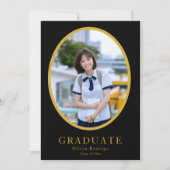 卒業フォーマルパーティー招待状 | はっきりした&エレガント 招待状 (正面)