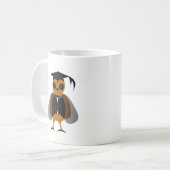 卒業フクロウ コーヒーマグカップ (正面左)