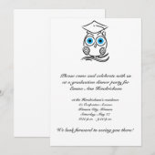 卒業フクロウ 招待状 (正面/裏面)