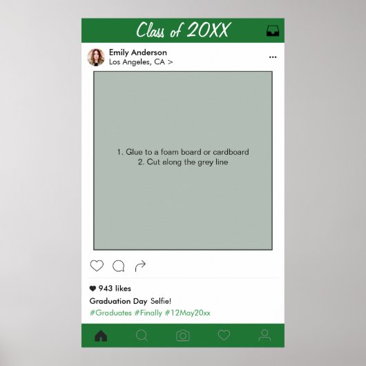 卒業フレームパーティー小道具フォトブース ポスター (正面)