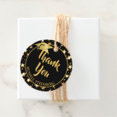 卒業ブラシスクリプトTHANK YOU Black金ゴールド星 フェイバータグ (インサイチュ)