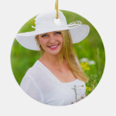 卒業ブラックと金ゴールド写真 セラミックオーナメント (裏面)