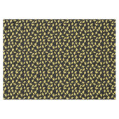 卒業ブラックキャップと金ゴールドキャップ テーブルクロス (正面(横))