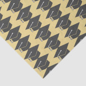 卒業ブラックキャップの金ゴールド背景 薄葉紙 (詳細)