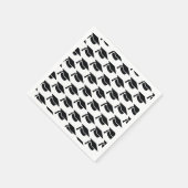 卒業ブラックタッセルキャップ スタンダードカクテルナプキン (角)