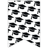 卒業ブラックタッセルキャップ バンティングフラッグ (第2の旗)