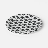 卒業ブラックタッセルキャップ ペーパープレート (アングル)