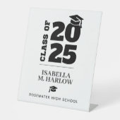 卒業ブラックタッセルキャップ 台座サイン (正面)