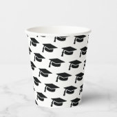 卒業ブラックタッセルキャップ 紙コップ (正面)