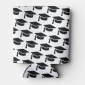 卒業ブラックタッセルキャップ 缶クーラー (正面)