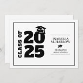 卒業ブラックタッセル卒業 サンキューカード (正面/裏面)