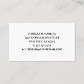 卒業ブラックタッセル大学院ネームカード 名刺 (裏面)