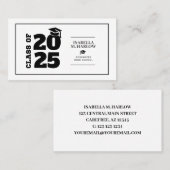 卒業ブラックタッセル大学院ネームカード 名刺 (正面/裏面)