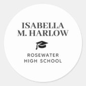 卒業ブラックタッセル大学院 ラウンドシール (正面)