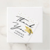 卒業ブラック金ゴールドスクリプト紙吹雪ありがとう フェイバータグ (インサイチュ)