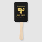 卒業ブラック金ゴールド大学院写真長 ハンドファン (正面)