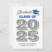卒業ブルーとグレー 案内状 (正面)