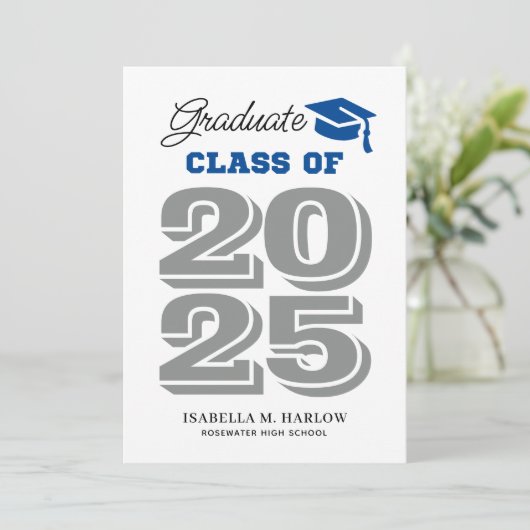 卒業ブルーとグレー 案内状 (スタンド正面)
