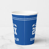 卒業ブルーとホワイトの学名クラス2025 紙コップ (右)