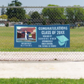 卒業ブルーオパール1写真おめでとうございます 横断幕 (インサイチュ)