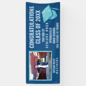 卒業ブルーオパール1写真おめでとうございます 横断幕 (縦)