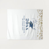 卒業ブルークラスの年の背景 タペストリー (正面(横))