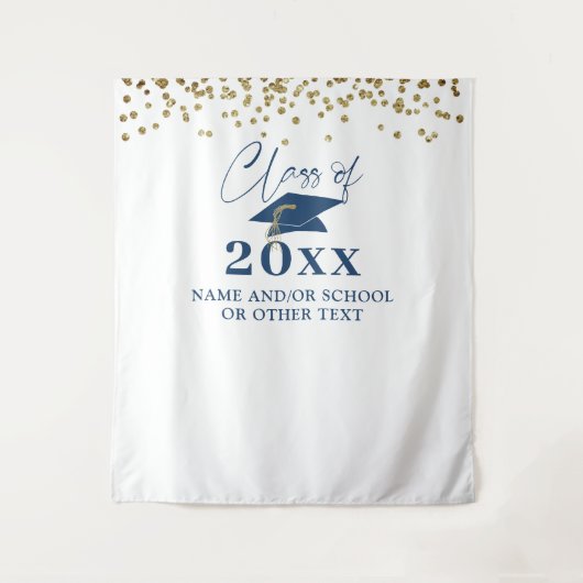 卒業ブルークラスの年の背景 タペストリー (正面)