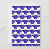 卒業ブルーグラードキャップ卒業証書紙吹雪パーティー 招待状 (裏面)