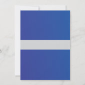 卒業ブルーシルバーパーティーフォトグラード招待状 招待状 (裏面)