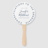 卒業ブルースクールカラークラス名写真 ハンドファン (正面)