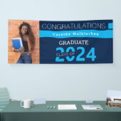 卒業ブルーフォト卒業バナー 横断幕 (トレードショー)