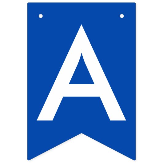 卒業ブルーホワイトスクール名 バンティングフラッグ (第2の旗)