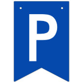 卒業ブルーホワイトスクール名 バンティングフラッグ (第3の旗)