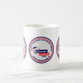 卒業ブルーレッド・ホワイトクラシック コーヒーマグカップ (中央)