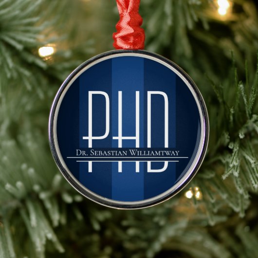 卒業ブルー博士号 セラミックオーナメント (ツリー)