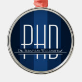 卒業ブルー博士号 セラミックオーナメント (正面)
